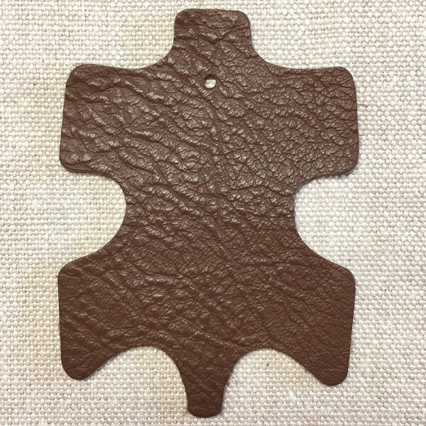 Shaped Leather Tieback - Chocolate