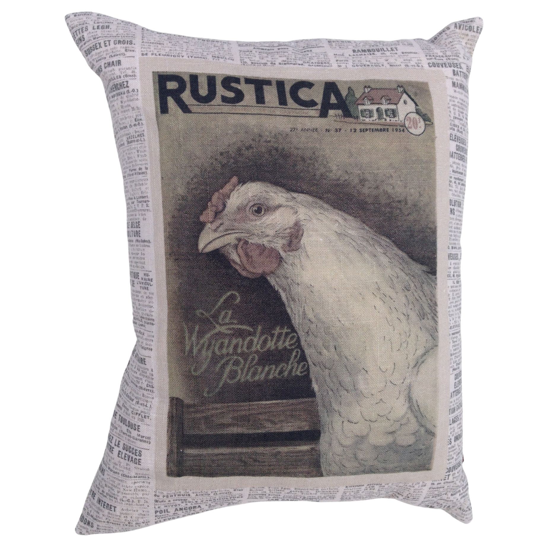 Cushion Cover in Rustica Nuage - Chicken