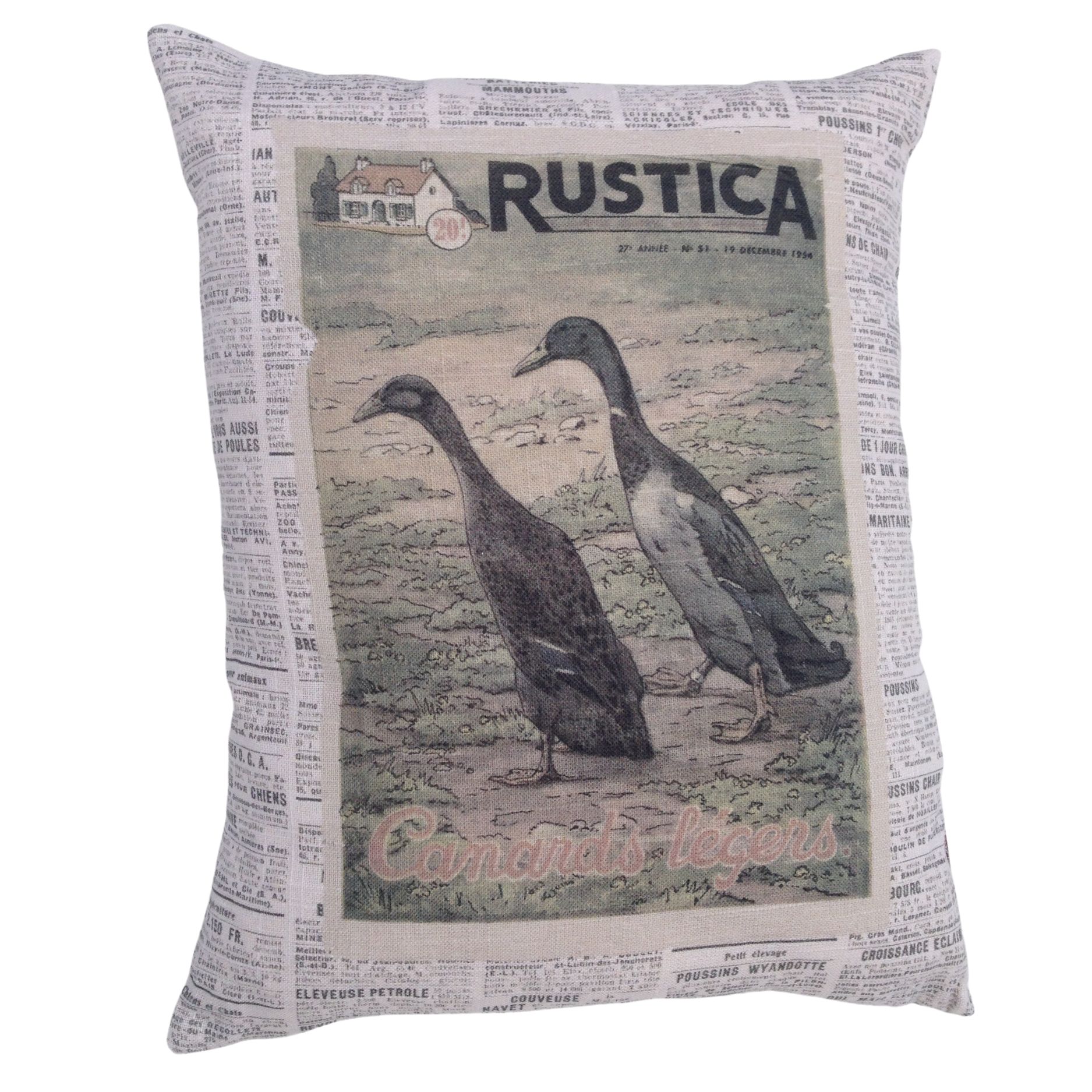 Cushion Cover in Rustica Nuage - Duck