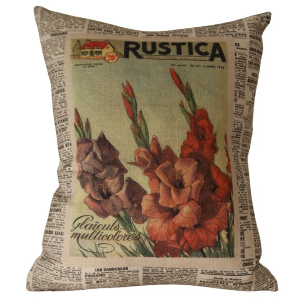 Cushion Cover in Rustica Vintage - Gladioli