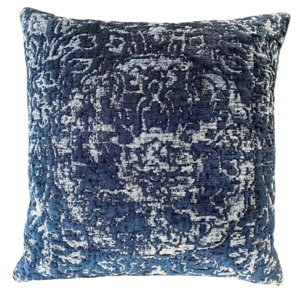 Cushion in Sulla - Ink Blue & Valenki – Slate Blue 45x45cm (pad included)