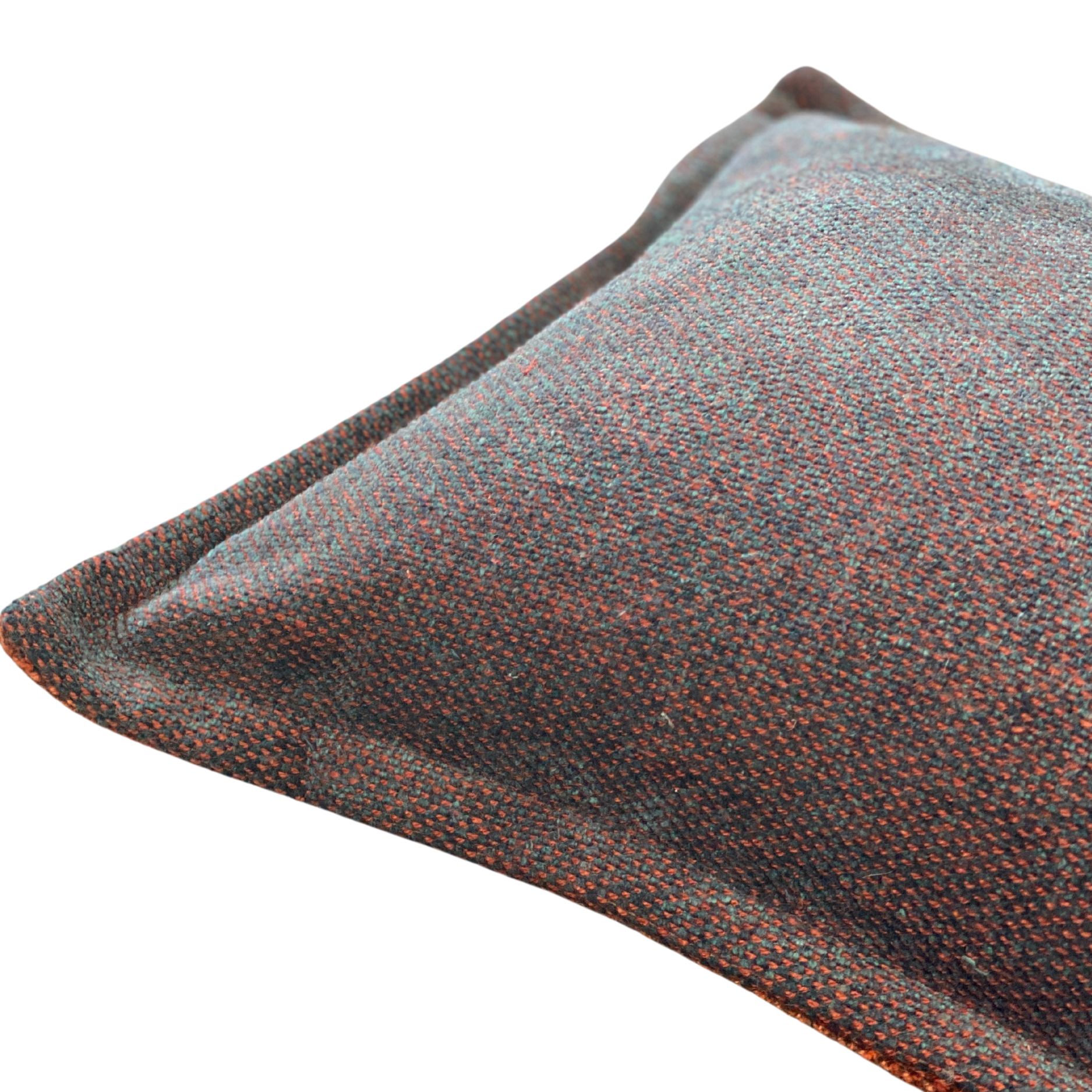 Double Sided Rectangle Cushion in Niko – Rust Teal, back Nico - Copper (4)