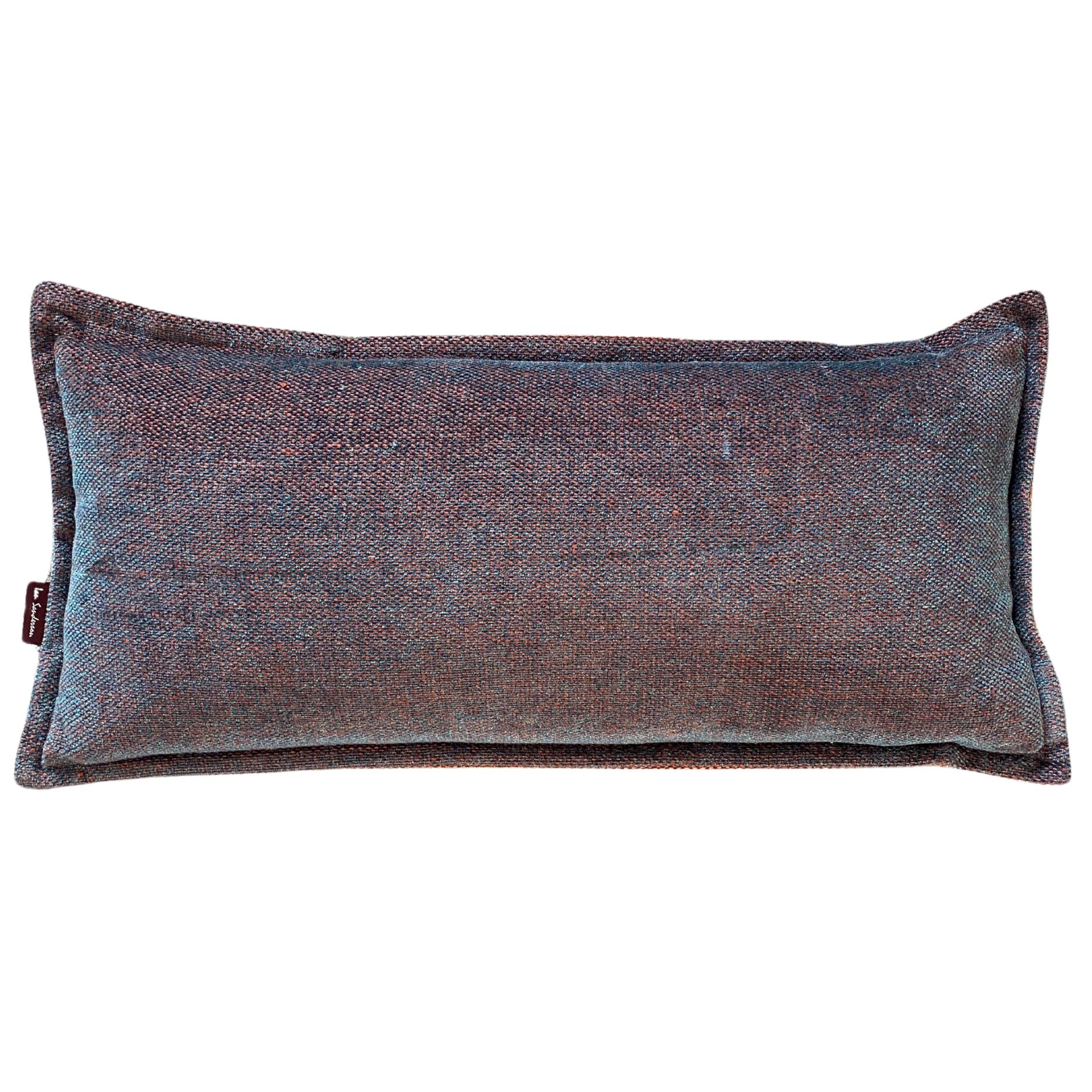 Double Sided Rectangle Cushion in Niko – Rust Teal, back Niko - Copper 56cm x 24cm