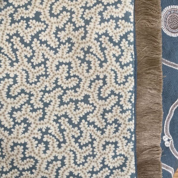 Elney - Sandstone Blue Curtain