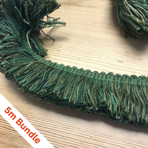 Etosha Cut Ruche Moss Green, bundle of 5m