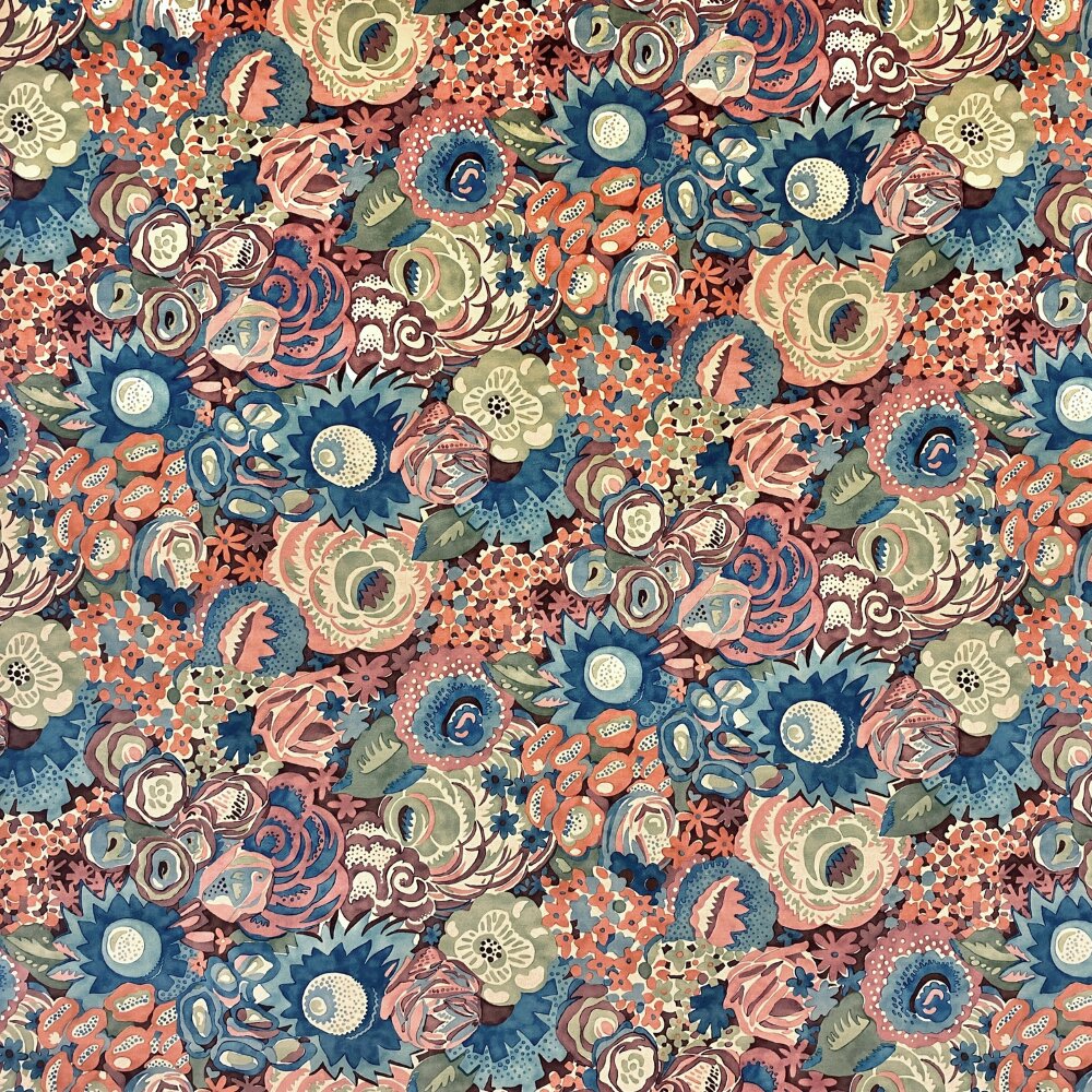 Florella Velvet - Blue Moss