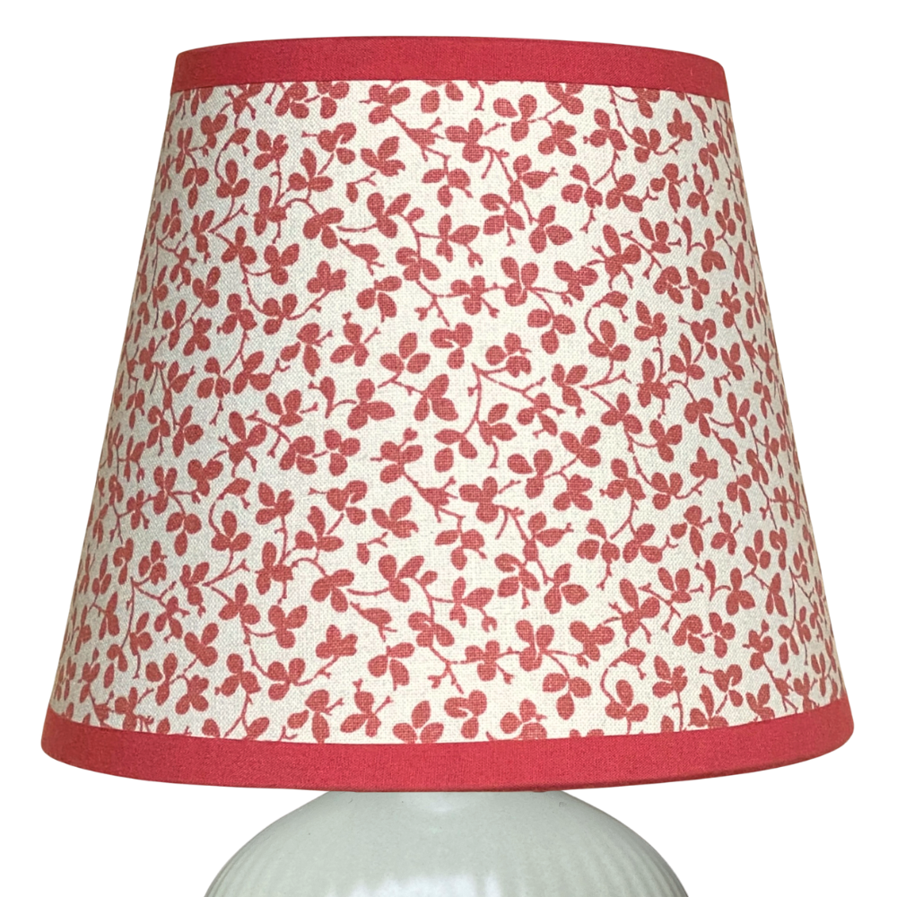 Lampshade in Miss Polly - Persimmon - 6" / 15cm, Candle Clip