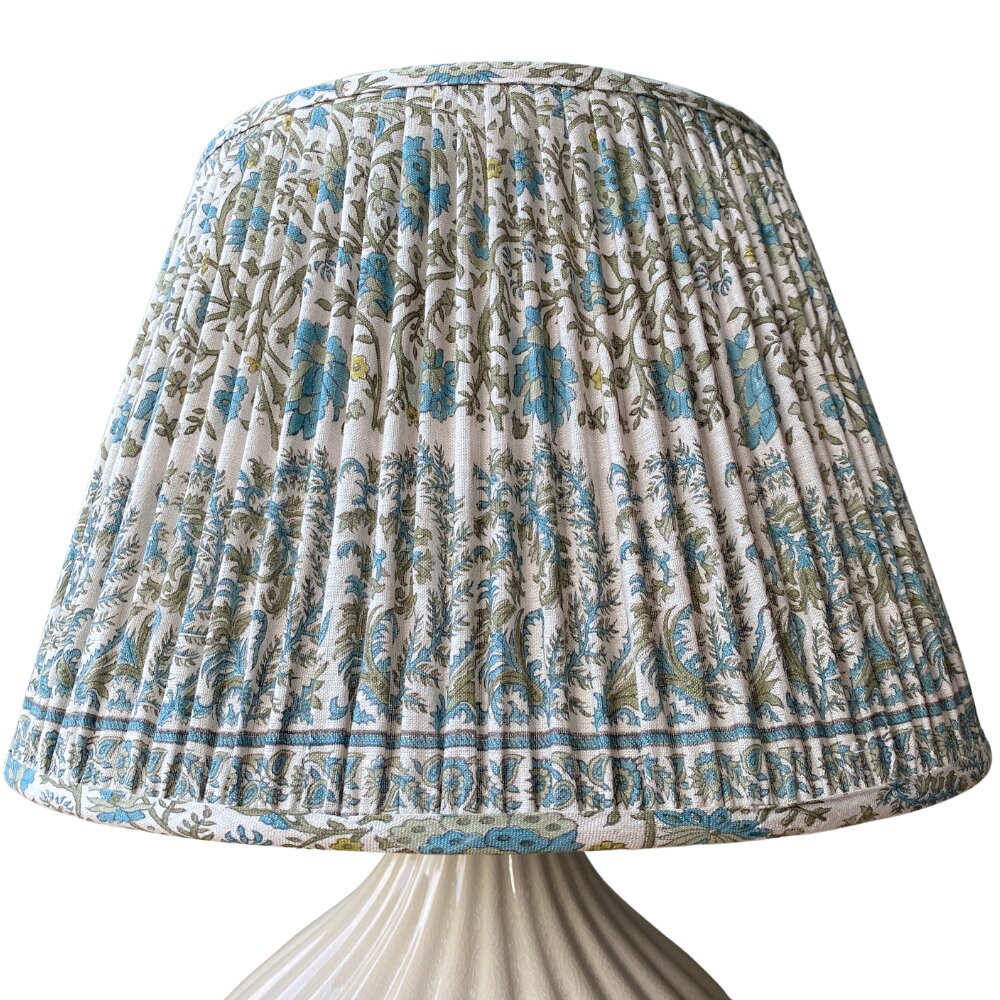 Lampshade in Mallow Border - Sea Kelp - 4.5" / 12cm, UK/EU