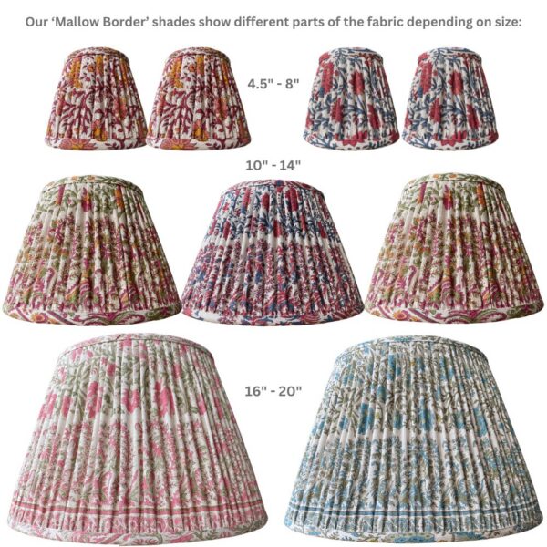 Mallow Border lampshade sizes