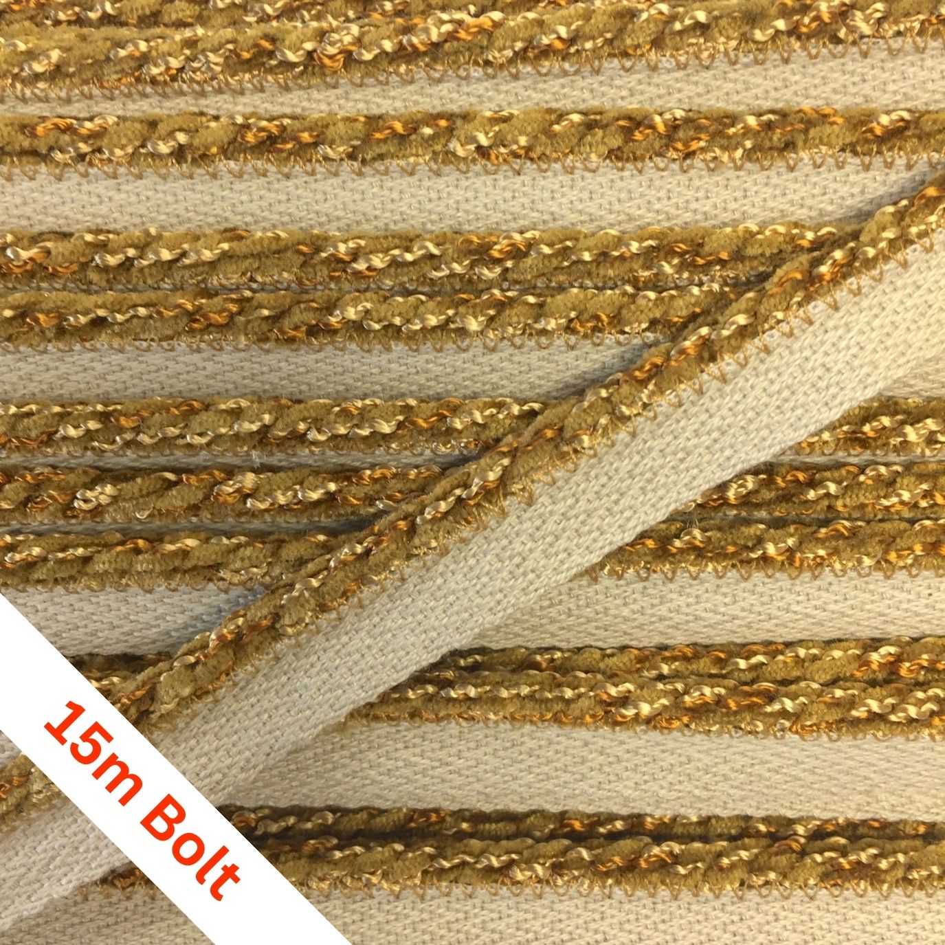 Zanzibar Flanged Cord Gold, bolt of 15m